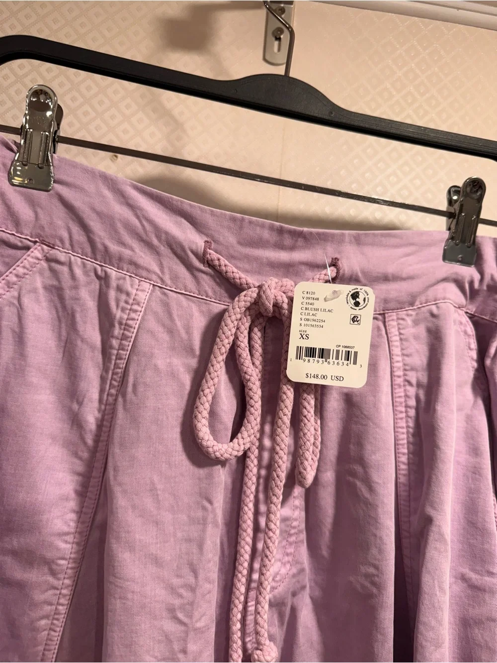 NWT Free People Willow Poplin Maxi Skirt in Pink Lavender Size XS